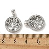 Brass Micro Pave Cubic Zirconia Pendents KK-R210-21P-01-3