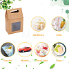 Folding Paper Gift Bags with Hole Handle and Plastic Visible Window ABAG-WH0044-35A-4