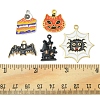 12Pcs 6 Style Halloween Theme Alloy Enamel Pendants ENAM-FS0001-46-5