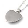 Glass Heart with Cloud Pendant Necklace NJEW-H165-01C-3