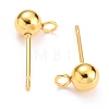 304 Stainless Steel Ball Post Stud Earring Findings X-STAS-Z035-02G-E-2