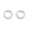 Anti-Tarnish Rhodium Plated 925 Sterling Silver Spring Gate Rings STER-K173-27P-3