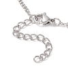 304 Stainless Steel Satellite Chain Curb Chain Slider Necklace Making AJEW-JB01530-4