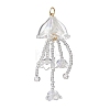 Glass Seed Beaded Jellyfish Big Pendants X-PALLOY-MZ01166-02-1