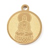 Buddhist 304 Stainless Steel Pendants SA-CBAE30B-02B-G-1