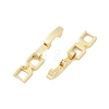 Rack Plating Brass Fold Over Clasps KK-A224-25B-G-2
