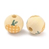 Autumn Theme Natural Wooden Beads WOOD-O005-03C-2