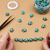 100Pcs 2 Sizes Dyed Synthetic Turquoise Beads Strands G-SC0001-59-5
