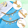 2Pcs Ocean Theme Aluminum Cable Chains Boot Strap Chains HJEW-SP00030-7