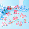 2 Sets Polyester Embroider Self-adhesion Thread Iron on/Sew On Patches PATC-TA0001-54B-5