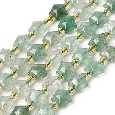 Natural Green Strawberry Quartz Beads Strands G-Z080-A32-10mm-1