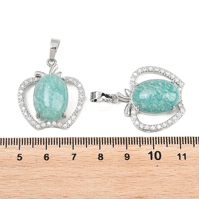 Teachers' Day Natural Amazonite Pendants G-A315-08P-1