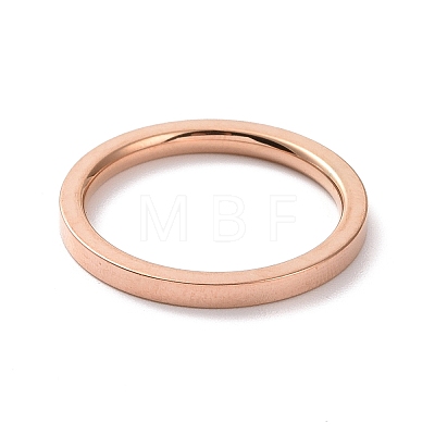 201 Stainless Steel Plain Band Ring for Women RJEW-I089-50A-RG-1