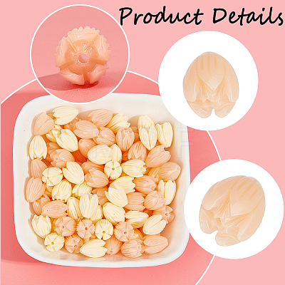 100Pcs 2 Colors Dyed Synthetic Coral Beads CORA-SP0001-02A-1