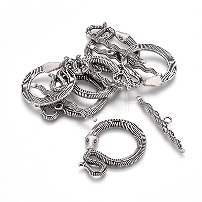 Tibetan Style Alloy Toggle Clasps TIBE-A5836-TAS-NR-1