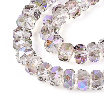 Electroplate Transparent Glass Beads Strands EGLA-N022-04A-D17-1