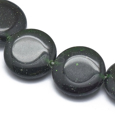 Synthetic Green Goldstone Beads Strands G-G793-07C-03-1