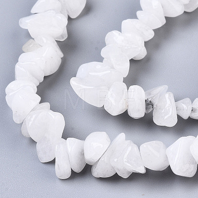 Natural White Moonstone Beads Strands X-G-S363-018-1