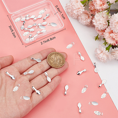 30Pcs 2 Styles Alloy Pinch Bails FIND-BBC0005-19-1