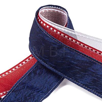 9 Yards 3 Styles Independence Day Polyester & Polycotton Ribbons Sets SRIB-A015-02A-04-1