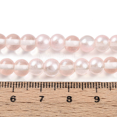 Baking Paint Transparent Glass Beads Strands DGLA-N011-6mm-03-1