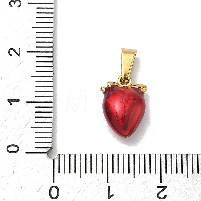 304 Stainless Steel Enamel Fruit Vegetable Charms STAS-F336-02J-G-1