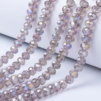 Electroplate Glass Beads Strands EGLA-A034-T1mm-B19-1