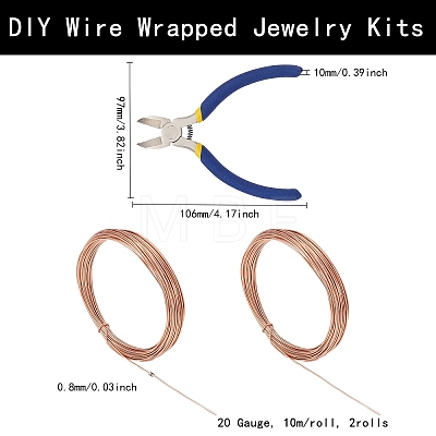 DIY Wire Wrapped Jewelry Kits DIY-BC0011-81A-03-1