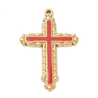 304 Stainless Steel Enamel Pendants SA-CBA8A4A-05G-1