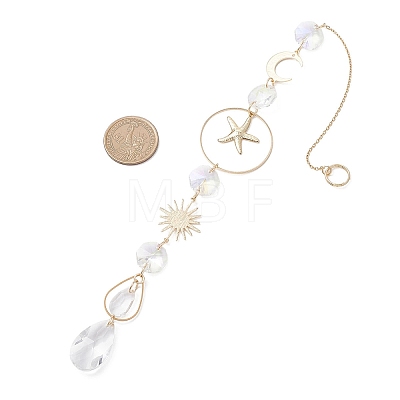 Glass Hanging Suncatchers HJEW-JM04582-1