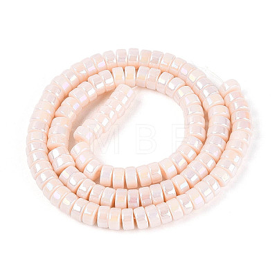 AB Color Plated Opaque Glass Beads Strands GLAA-T026-3x6mm-P11-1