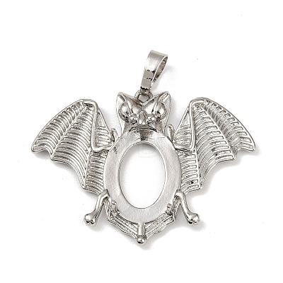 Brass Pendant Cabochon Settings KK-S521-17C-P-1