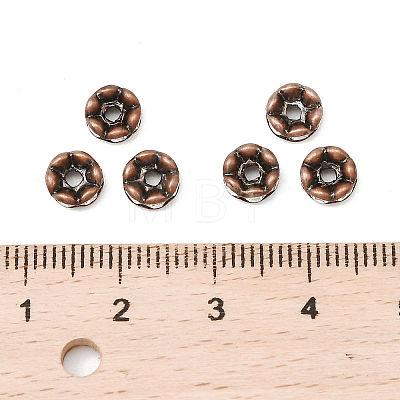 Brass Rhinestone Spacer Beads X-RB-A014-L6mm-01R-NF-1