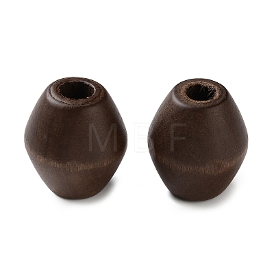 Spray Painted Wooden European Beads WOOD-A029-05A-1