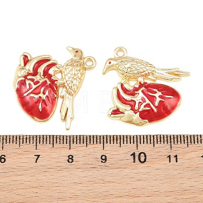 Rack Plating Alloy Enamel Pendants AL-CBA2B10-01G-02-1