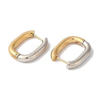 Rectangle Ion Plating(IP) 304 Stainless Steel Hoop Earrings for Women EJEW-L287-059GP-1