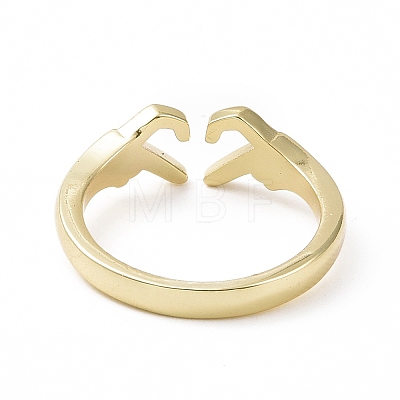 Brass Heart Claddagh Open Cuff Ring RJEW-A010-01LG-1