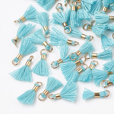 Polycotton(Polyester Cotton) Tassel Pendant Decorations FIND-S275-15G-1