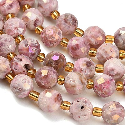 Electroplated Natural Druzy Geode Crystal Beads Strands G-F833-P01-10mm-01-1