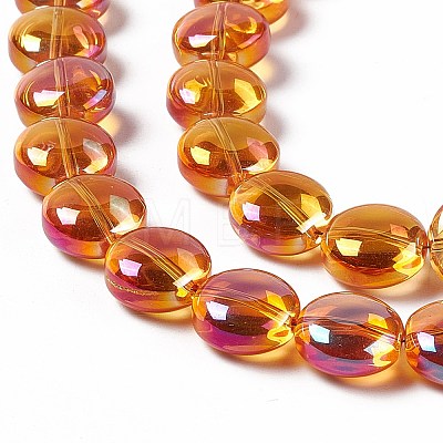Electroplate Glass Beads Strands EGLA-L033-FR03-1