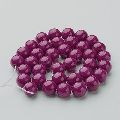 Natural Mashan Jade Round Beads Strands G-D263-8mm-XS12-1