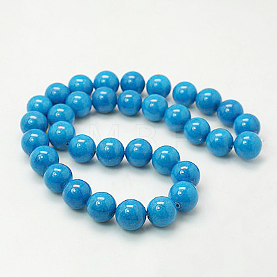 Natural Mashan Jade Round Beads Strands G-D263-6mm-XS10-1