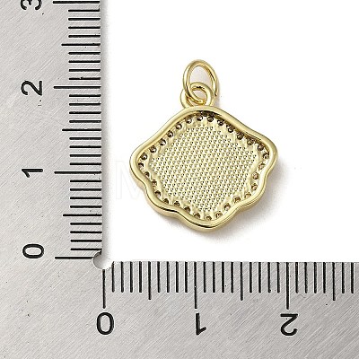 Brass Micro Pave Cubic Zirconia Pendants KK-Q808-35G-1