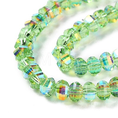 Transparent Electroplate Glass Beads Strands GLAA-Q099-H01-04-1