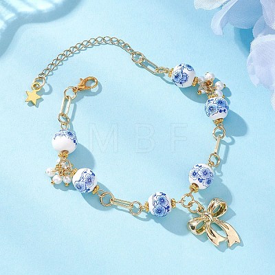 Alloy Charm Bracelets BJEW-JB12911-1