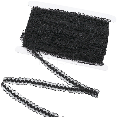 25M Nylon Elastic Pleated Lace Trim OCOR-CY0001-13B-1