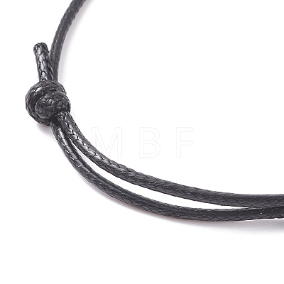Synthetic Lava Rock Beaded Cord Bracelet BJEW-JB07679-1