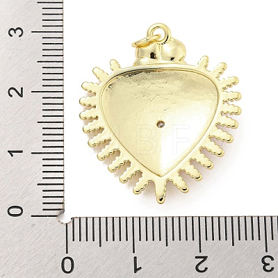 Brass Micro Pave Cubic Zirconia Pendants KK-Q814-24G-1