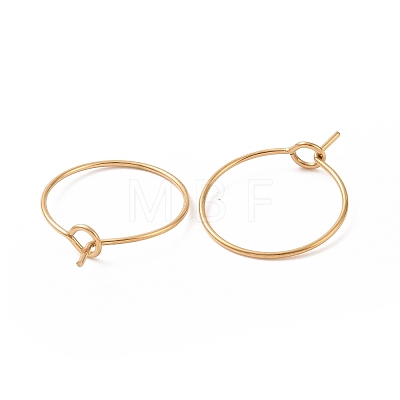 Ion Plating(IP) 316L Surgical Stainless Steel Hoop Earring Findings LS-STAS-D164-03G-1