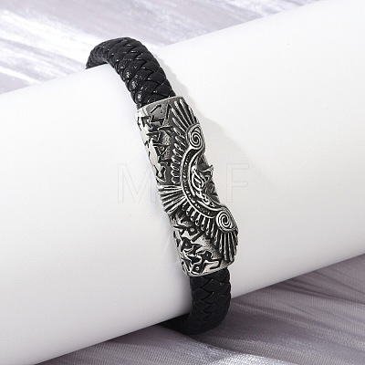 Braided Microfiber Leather Cord Bracelets BJEW-D304-09AS-1